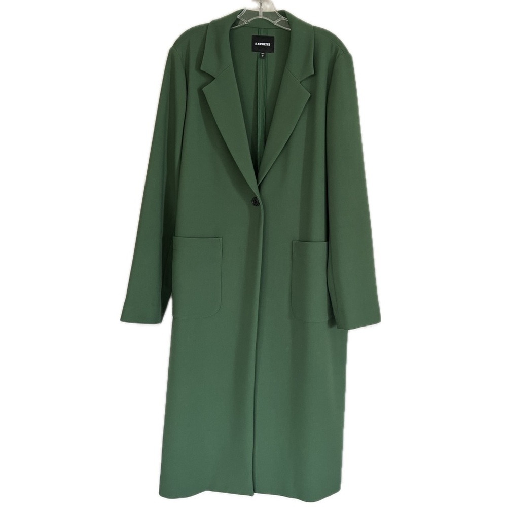 Express Women's Kelly Green Long Coat